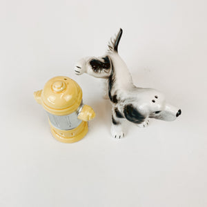 Dog and Hydrant Salt and Pepper Shakers