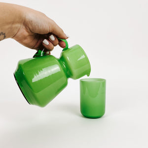 Hand Blown Glass Pitcher Set