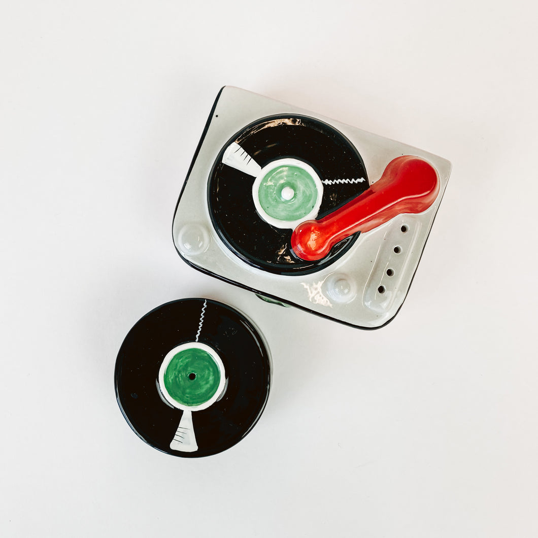 Record Player Salt and Pepper Shakers