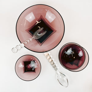 Amethyst Glass Serving Set