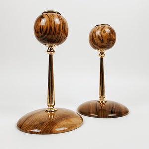 Pair of Myrtlewood Candlestick Holders
