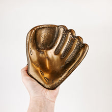 Load image into Gallery viewer, Vintage Brass Baseball and Glove
