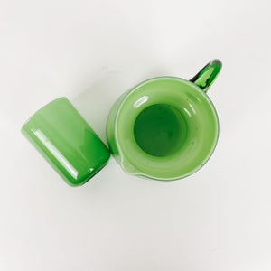 Hand Blown Glass Pitcher Set