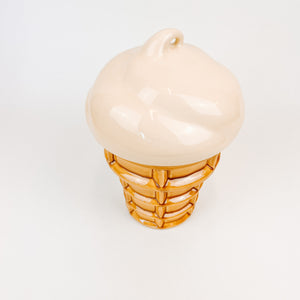 Vanilla Ice Cream Cone Cookie Jar