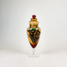 Load image into Gallery viewer, Amber Empoli Style Glass Apothecary Stasher
