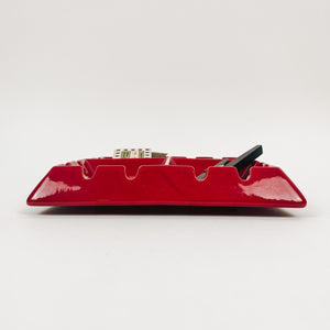 Haeger Fire Red Ceramic Ashtray