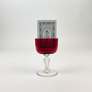 Cranberry Glass Card* Holder