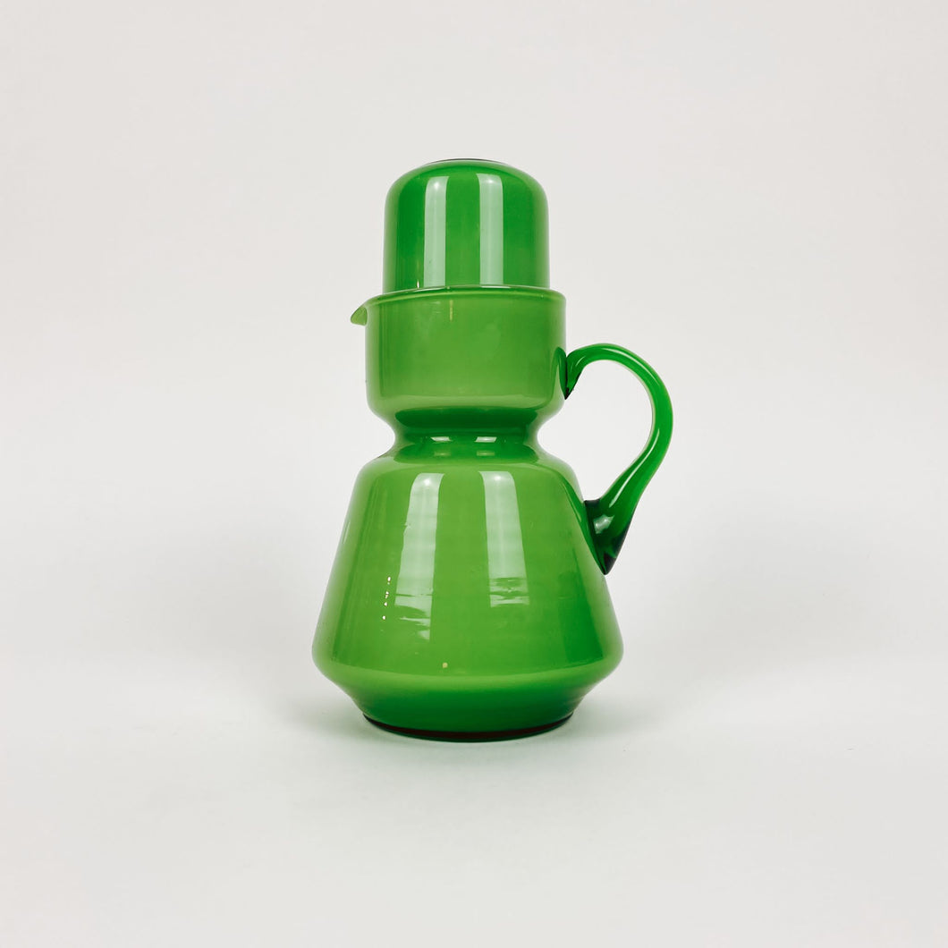 Hand Blown Glass Pitcher Set
