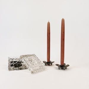 Pair of Small Metal Candlestick Holders