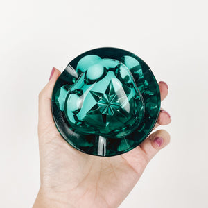 Aquamarine Glass Ashtray