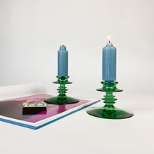 Load image into Gallery viewer, Pair of Glass Candlestick Holders

