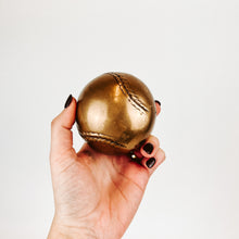 Load image into Gallery viewer, Vintage Brass Baseball and Glove
