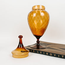Load image into Gallery viewer, Empoli Style Amber Glass Stasher
